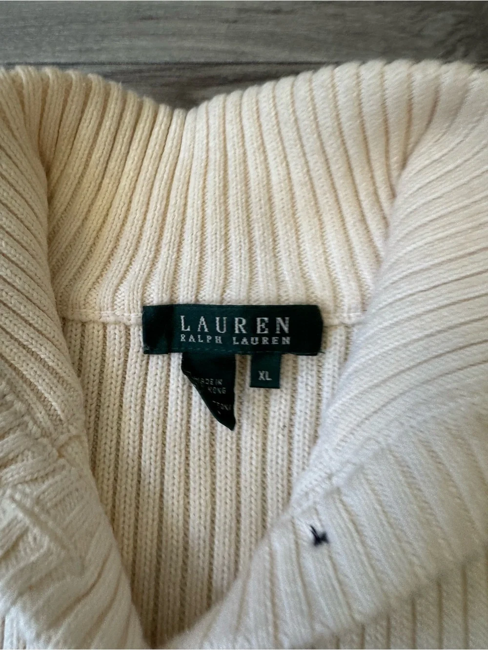 Vintage Lauren Ralph Lauren Ribbed Knit Cardigan Sweater Crest